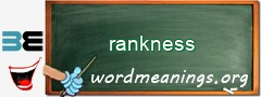 WordMeaning blackboard for rankness